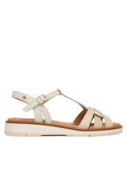 Pikolinos Sandały Roquetas W9B-0789C1 Biały. Białe sandały damskie Pikolinos, bez wzorów, ze skóry, bez obcasa, na płaskiej podeszwie. Za 559.99 zł.