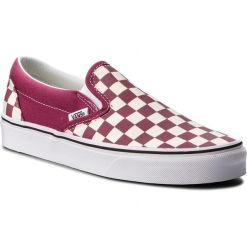 Tenisówki VANS - Classic Slip-On VN0A38F7U7A (Checkerboard) Dry Rose/W. Brązowe trampki i tenisówki męskie Vans, bez wzorów, z gumy, bez zapięcia. W wyprzedaży za 209.00 zł.