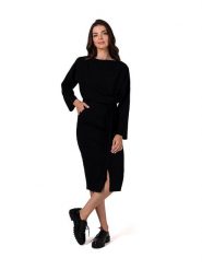 Be Wear Sukienka w kolorze czarnym rozmiar: XL. Czarne sukienki damskie Be Wear, xl, bez wzorów, z tkaniny, bez kołnierzyka, bez ramiączek, midi. Za 113.63 zł.