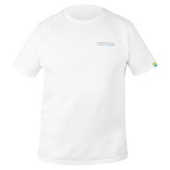 Koszulka Wędkarska Z Nadrukiem Biała Preston White T-Shirt. Białe t-shirty męskie PRESTON INNOVATIONS, m, bez wzorów, bez kołnierzyka. Za 108.99 zł.