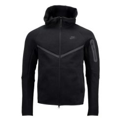 Bluza z Kapturem I Suwakiem Na Całej Długości Tech Fleece Rozmiar S Czarny - HV…. Czarne bluzy sportowe męskie Nike, bez wzorów, sportowe, bez kołnierzyka, bez ramiączek. Za 379.00 zł.