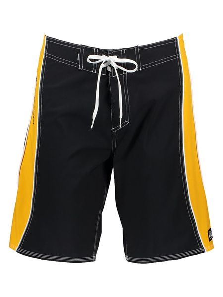 Quiksilver Bermudy w kolorze czarno-żółtym rozmiar: W40. Czarne szorty męskie Quiksilver, bez wzorów. Za 146.45 zł.