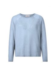 Rich & Royal Sweter w kolorze błękitnym rozmiar: M. Niebieskie swetry klasyczne damskie Rich & Royal, m, ze splotem, bez kołnierzyka. Za 219.60 zł.