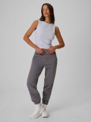 4F Spodnie dresowe joggery damskie - szare XL. Szare spodnie dresowe damskie 4f, xl, bez wzorów, z dresówki. Za 129.99 zł.