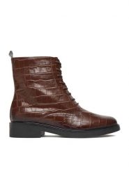 Gino Rossi Trzewiki C-ADELE-25217 Brązowy. Brązowe botki damskie Gino Rossi, ze skóry, bez obcasa, na płaskiej podeszwie, bez zapięcia. Za 349.99 zł.