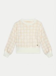 Guess Sweter J4BR04 Z3K10 Beżowy Relaxed Fit. Brązowe swetry dziewczęce Guess, z aplikacjami, z syntetyku, bez kołnierzyka. Za 149.99 zł.