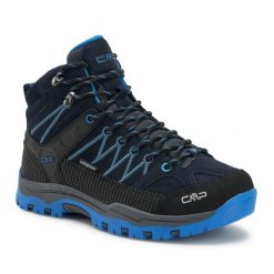 Buty trekkingowe juniorskie CMP Rigel Mid Wp. Niebieskie buty trekkingowe męskie CMP, bez zapięcia, trekkingowe. Za 279.99 zł.