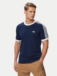 Adidas T-Shirt Drop Needle 3 Stripes Tee KS7448 Granatowy Regular Fit. Niebieskie szorty męskie Adidas, m, bez wzorów, z bawełny, bez kołnierzyka. Za 148.99 zł.