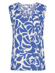 Sublevel Bluzka w kolorze niebiesko-białym rozmiar: XL. Niebieskie bluzki damskie Sublevel, xl, bez wzorów, z wiskozy, bez kołnierzyka, bez ramiączek. Za 43.99 zł.