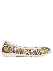 Caprice Baleriny 9-22150-42 Biały. Białe baleriny damskie Caprice, bez wzorów, ze skóry, bez obcasa. Za 135.99 zł.