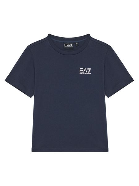 EA7 Emporio Armani T-Shirt 7B000020 AF10378 UB102 Granatowy Regular Fit. Niebieskie t-shirty chłopięce EA7 Emporio Armani, bez wzorów, z bawełny, bez ramiączek. Za 169.99 zł.