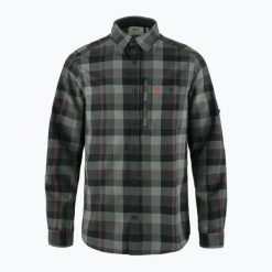 Koszula męska Fjällräven Fjällglim. Czarne koszule męskie Fjällräven, m, bez wzorów, z materiału, bez kołnierzyka, bez ramiączek. Za 639.99 zł.