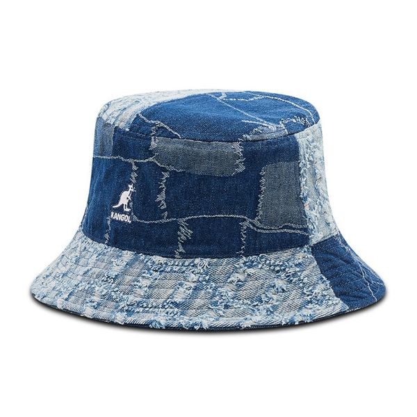 Kapelusz Kangol. Niebieskie kapelusze damskie Kangol, bez wzorów, z denimu. Za 469.99 zł.