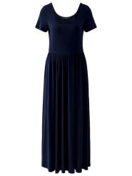 Oui Sukienka w kolorze granatowym rozmiar: 40. Niebieskie sukienki damskie Oui, bez wzorów, bez kołnierzyka, bez ramiączek, maxi. Za 267.92 zł.