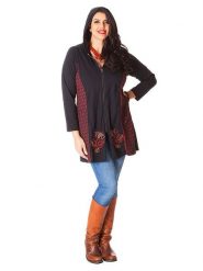 Aller Simplement Bluza w kolorze czarno-czerwonym rozmiar: 42/44. Czarne bluzy z kapturem damskie Aller Simplement, z bawełny. Za 145.26 zł.