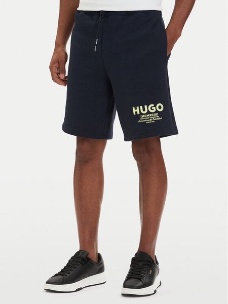 HUGO Szorty sportowe Nomario 50510728 Granatowy Loose Fit. Niebieskie szorty męskie Hugo, m, z bawełny. Za 250.99 zł.