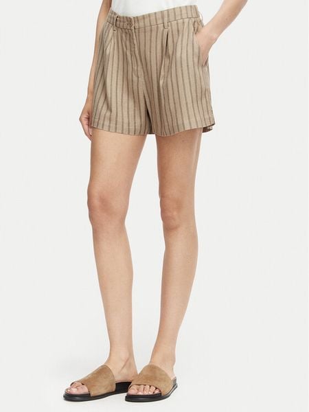 Vero Moda Szorty materiałowe Rosie 10346913 Brązowy jasny Loose Fit. Brązowe szorty damskie Vero Moda, bez wzorów, z materiału. Za 75.99 zł.
