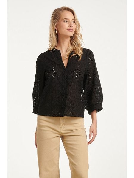 Smashed Lemon Bluzka w kolorze czarnym rozmiar: 3XL. Czarne bluzki damskie Smashed Lemon, xl, bez wzorów, z bawełny, bez kołnierzyka, bez ramiączek. Za 184.95 zł.