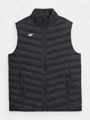4F Bezrękawnik puchowy z wypełnieniem syntetycznym męski - czarny 3XL. Czarne kamizelki męskie 4f, m, z dzianiny. Za 249.99 zł.