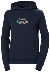 Bluza sportowa damska Helly Hansen Core Graphic. Niebieskie bluzy sportowe damskie Helly Hansen, s, bez wzorów, z materiału, bez ramiączek, z kapturem. Za 498.00 zł.