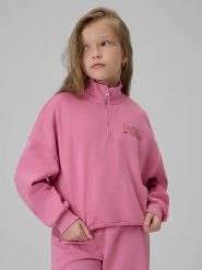 Bluza dresowa bez kaptura dziewczęca 4F 4FJRSS26TSWSF2625. Czerwone bluzy bez kaptura damskie 4f, z bawełny. Za 57.99 zł.