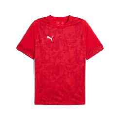 Koszulka treningowa Puma Cup. Czerwone t-shirty sportowe męskie Puma, z materiału, bez ramiączek, do piłki nożnej. Za 184.00 zł.
