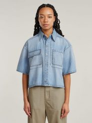 G-Star Koszula dżinsowa w kolorze błękitnym rozmiar: XL. Niebieskie koszule damskie G-Star, xl, bez wzorów, z bawełny, retro, bez kołnierzyka, bez ramiączek. Za 209.82 zł.