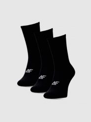 4F Skarpetki casual do połowy łydki (3-pack) męskie - czarne 39-42. Czarne skarpetki męskie 4f, bez wzorów, z bawełny. Za 54.99 zł.