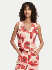 French Connection Kamizelka Poppy 7G9A9 Czerwony Slim Fit. Czerwone kamizelki damskie French Connection, z bawełny. Za 421.99 zł.