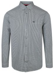 Weekendowa Koszula Męska - Pako Jeans - Czarno Biała Mikrokratka. Białe koszule męskie Pako Jeans, l, bez wzorów, z bawełny, bez kołnierzyka, bez ramiączek. Za 175.00 zł.