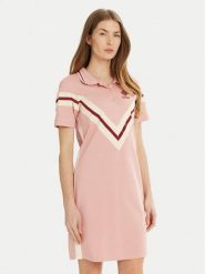 Guess Sukienka codzienna V5RK00 KCOK1 Różowy Regular Fit. Czerwone sukienki damskie Guess, na co dzień, l, z aplikacjami, z bawełny, bez kołnierzyka, bez ramiączek, proste. Za 209.99 zł.