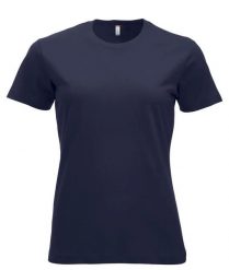 Clique New Classic-T Women – Klasyczny damski T-shirt z ringspun cotton. Niebieskie t-shirty damskie CLIQUE, xl, bez wzorów, z bawełny, bez kołnierzyka. Za 102.61 zł.