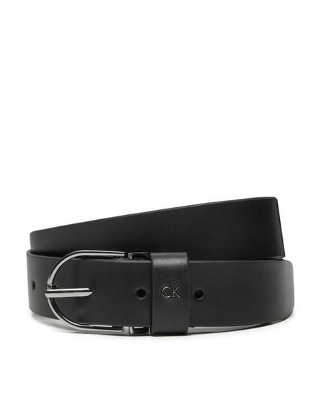 Calvin Klein Pasek Damski Ck Metal Loop Rnd Buckle 3.0 K60K612861 Czarny. Czarne paski damskie CALVIN KLEIN, bez wzorów, ze skóry. Za 129.99 zł.