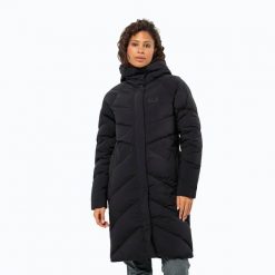Płaszcz puchowy damski Jack Wolfskin Marienplatz Coat. Czarne płaszcze damskie Jack Wolfskin, l, bez wzorów, z elastanu. Za 1,549.00 zł.
