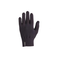 Rękawiczki jeździeckie 100 dla dzieci. Czarne rękawiczki dziecięce FOUGANZA, z materiału, bez ramiączek. Za 14.99 zł.