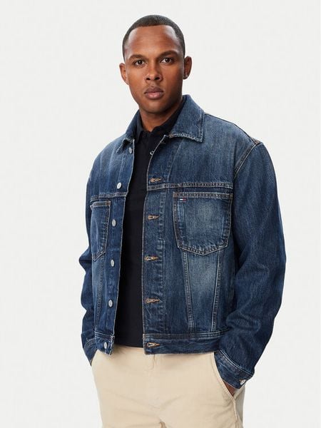 Tommy Jeans Kurtka jeansowa Archive DM0DM23574 Niebieski Regular Fit. Niebieskie kurtki męskie Tommy Jeans, l, bez wzorów, z bawełny, bez kaptura. Za 449.99 zł.