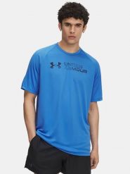 Under Armour Koszulka sportowa w kolorze niebieskim rozmiar: M. Niebieskie t-shirty sportowe męskie Under Armour, m, z materiału, bez ramiączek, outdoorowe. Za 69.99 zł.