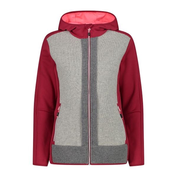 Damska kurtka z kapturem CMP. Czerwone kurtki damskie CMP, bez wzorów, z kapturem. Za 506.50 zł.