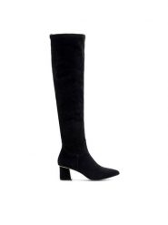 Lasocki Kozaki WYL3564-2Z Czarny. Czarne kozaki damskie Lasocki, ze skóry, bez obcasa, na słupku. Za 299.99 zł.