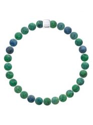 Pearline Srebrna bransoletka z chryzokolą rozmiar: 22 cm. Niebieskie biżuteria dla mężczyzn Pearline, srebrne. Za 178.79 zł.