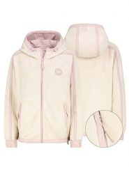Sublevel Kurtka polarowa w kolorze kremowo-jasnoróżowym rozmiar: M. Brązowe kurtki damskie Sublevel, m, bez wzorów, z polaru, bez kaptura. Za 121.99 zł.