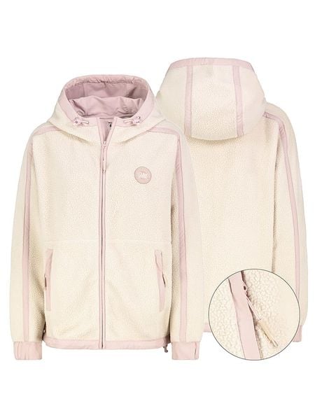 Sublevel Kurtka polarowa w kolorze kremowo-jasnoróżowym rozmiar: L. Brązowe kurtki damskie Sublevel, l, bez wzorów, z polaru, bez kaptura. Za 152.98 zł.