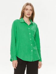 Gap Koszula 885282-02 Zielony Relaxed Fit. Zielone koszule damskie GAP, l, bez wzorów, z bawełny, bez kołnierzyka, bez ramiączek. Za 149.99 zł.
