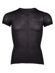 Falke Podkoszulek funkcyjny "Maglietta" w kolorze czarnym rozmiar: XL. Czarne bielizna termoaktywna męska Falke, xl, bez wzorów, z materiału. Za 135.49 zł.