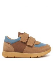 Mrugała Sneakersy Coco 3211/5-26 Brązowy. Brązowe buty sportowe chłopięce Mrugała, ze skóry, bez zapięcia. Za 239.99 zł.