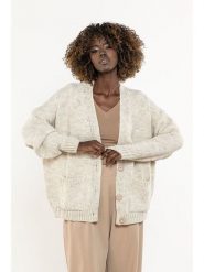 Awama Kardigan w kolorze beżowym rozmiar: S/M. Brązowe kardigany damskie Awama, m, bez wzorów. Za 269.99 zł.