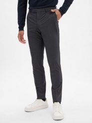 BOSS Męskie spodnie z wełny dziewiczej Baukasten - H-Gio-MM-C-NF Mężczyźni Slim Fit szary jednolity, 94. Szare spodnie materiałowe męskie Boss, bez wzorów, z wełny. Za 599.95 zł.