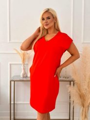 Pomarańczowa kimonowa sukienka Grey z dekoltem w kształcie litery V XXL OVERSIZE LATO. Brązowe sukienki damskie Moda Size Plus Iwanek, na co dzień, na lato, s, bez wzorów, z bawełny, bez kołnierzyka, bez ramiączek, mini, oversize. W wyprzedaży za 99.90 zł.