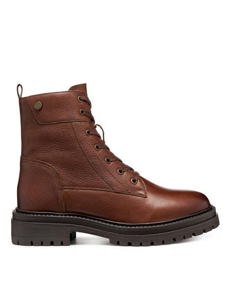 Geox Trapery D Iridea D16HRC 000FF C0013 Brązowy. Brązowe trapery damskie Geox, ze skóry, bez obcasa. Za 389.99 zł.