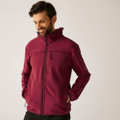 Kurtka męska softshell przeciwdeszczowy Ossek. Brązowe kurtki męskie Regatta, m, bez wzorów, z materiału, bez kaptura. W wyprzedaży za 249.99 zł.